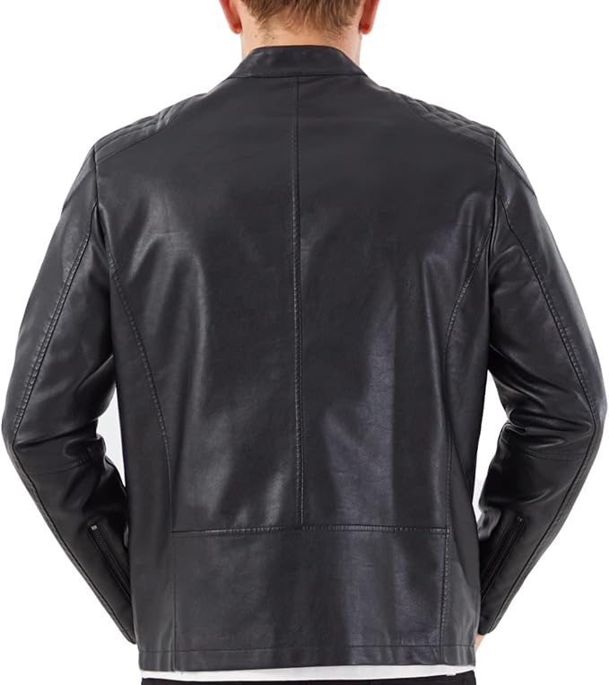 DEVORO Men's Wuful Faux Leather Jackets