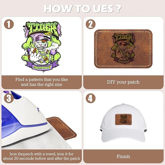 Faux Leather & Leatherette Hat Patches