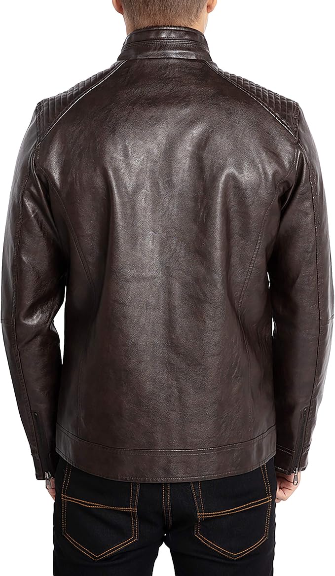 DEVORO Men's Wuful Faux Leather Jackets