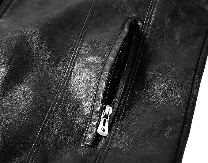 DEVORO Men's Wuful Faux Leather Jackets