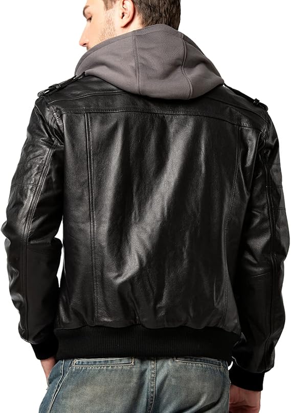 DEVORO Men’s Premium Leather Motorcycle Jacket