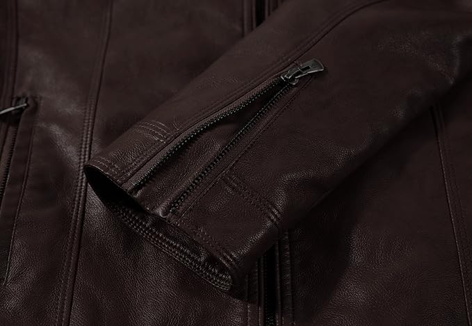 DEVORO Men's Wuful Faux Leather Jackets