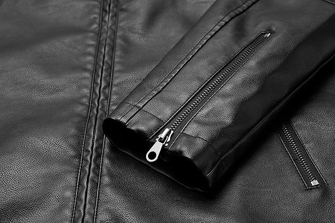 DEVORO Men's Wuful Faux Leather Jackets