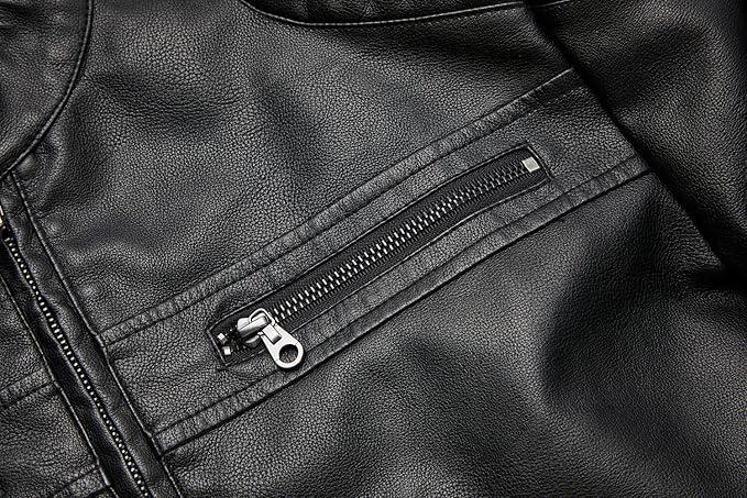 DEVORO Men's Wuful Faux Leather Jackets