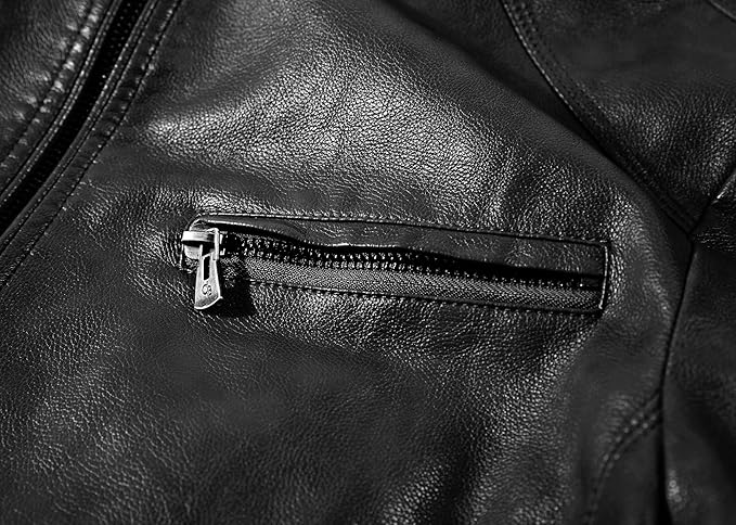 DEVORO Men's Wuful Faux Leather Jackets