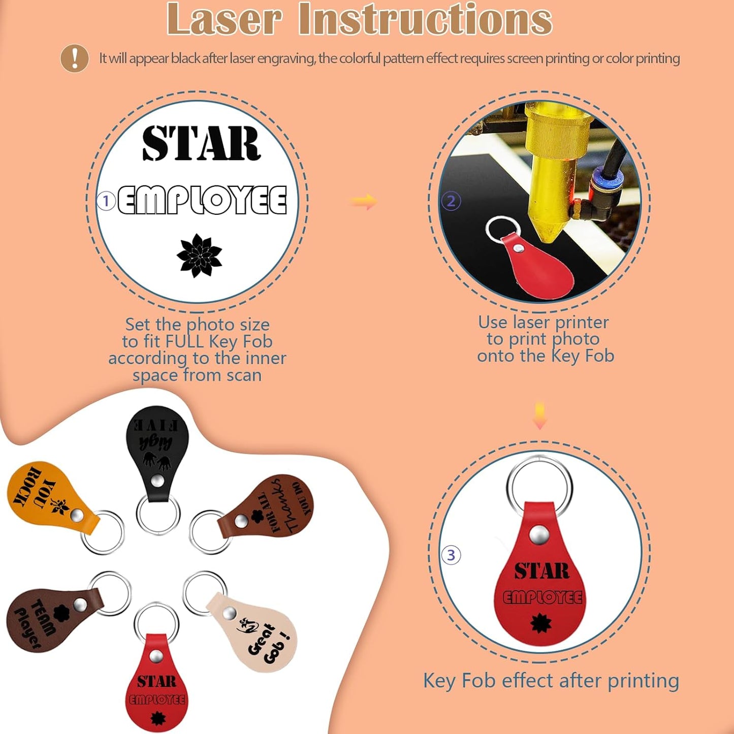 Laser Engraving Blanks - 60pcs Leatherette Khaki Hat Patches - PU Leather Iron on Hat Patch for DIY Custom Laserable Engravable