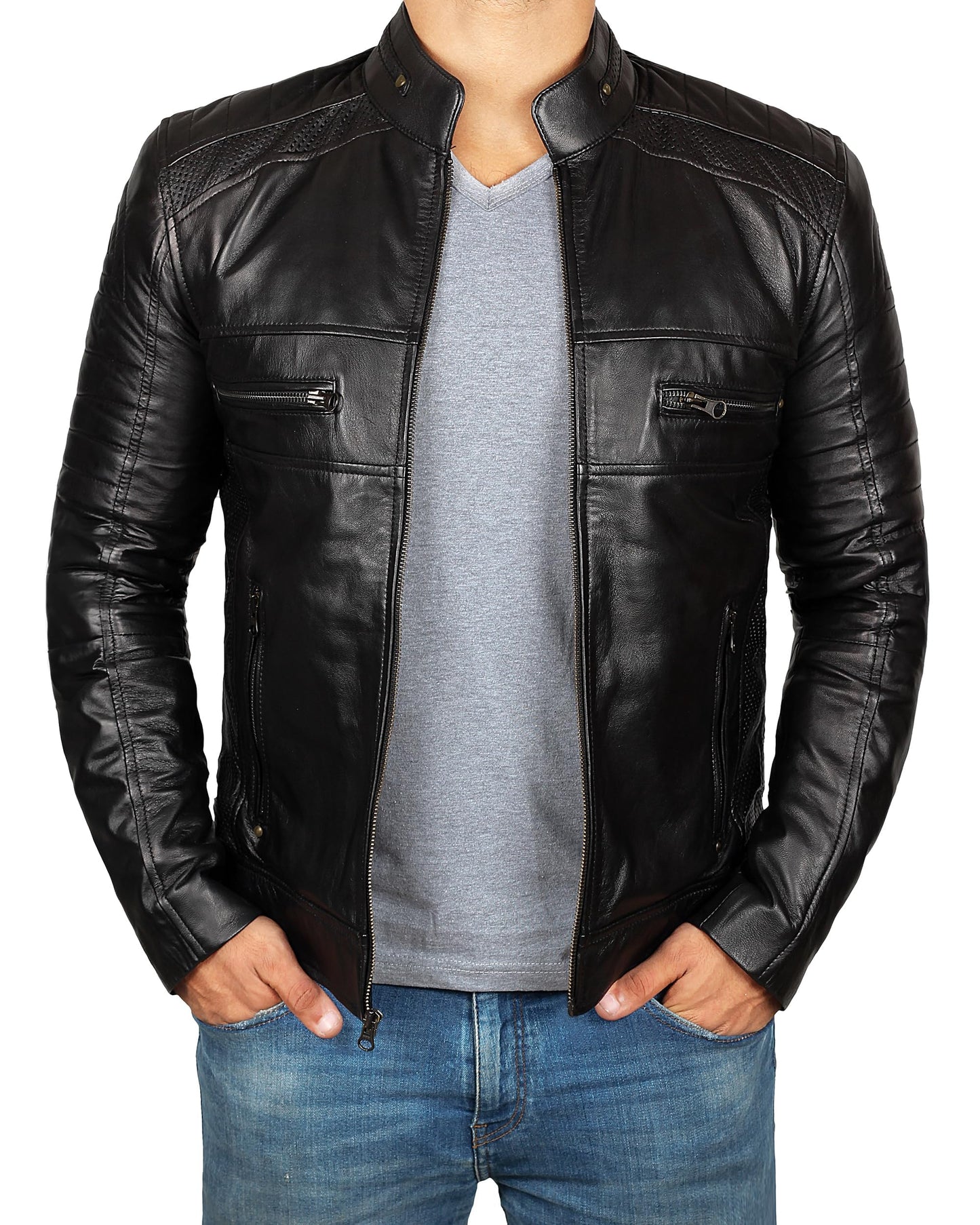 Austin Black Decrum Leather Jacket