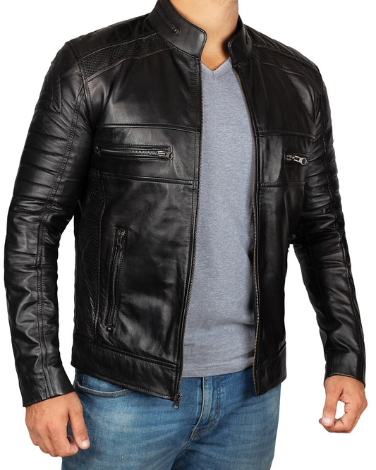 Austin Black Decrum Leather Jacket