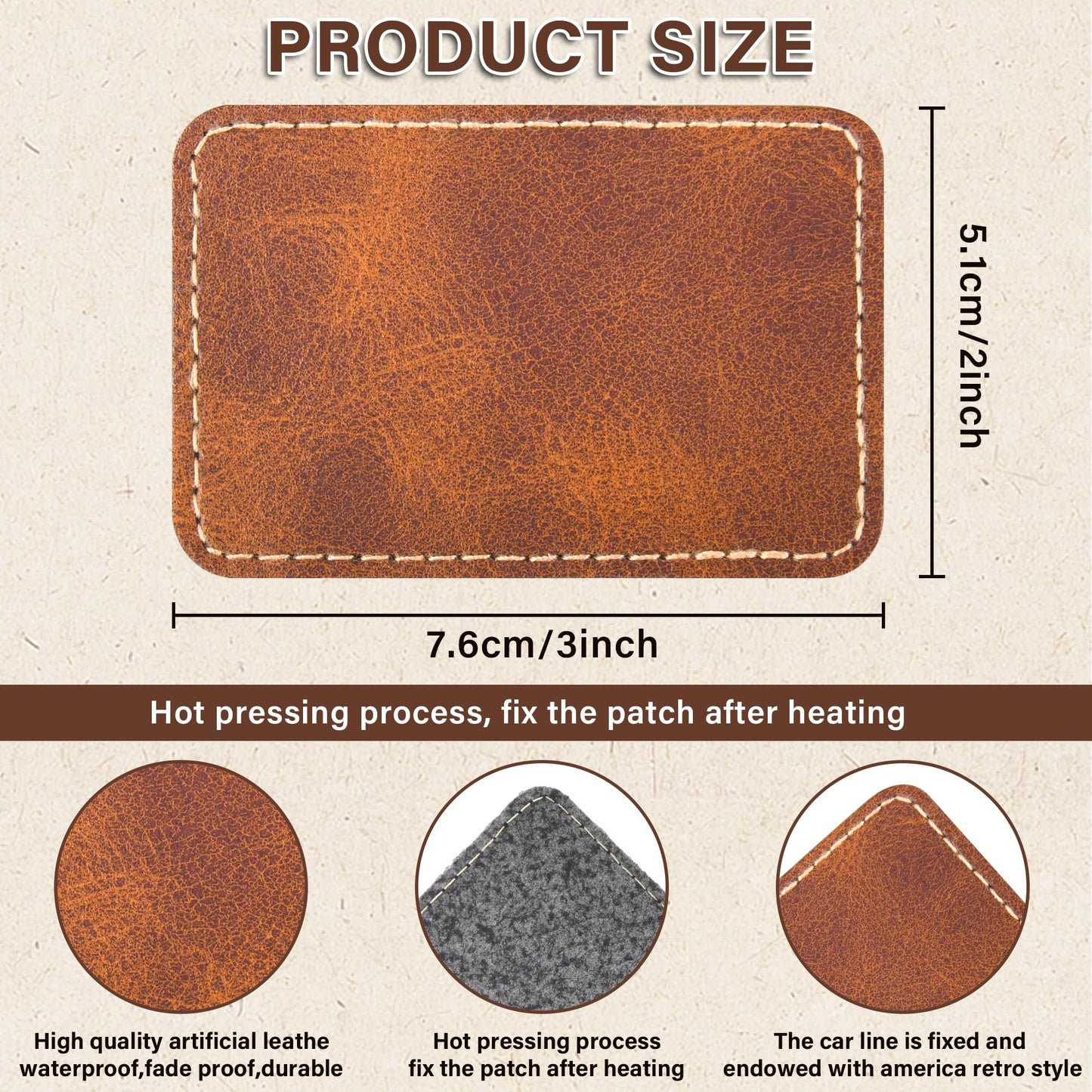 Brown Leather Hat Patches
