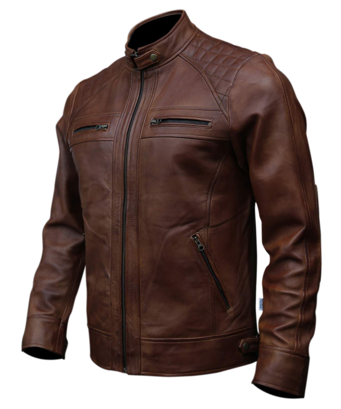 DEVORO Men's Distressed Artistry Leather