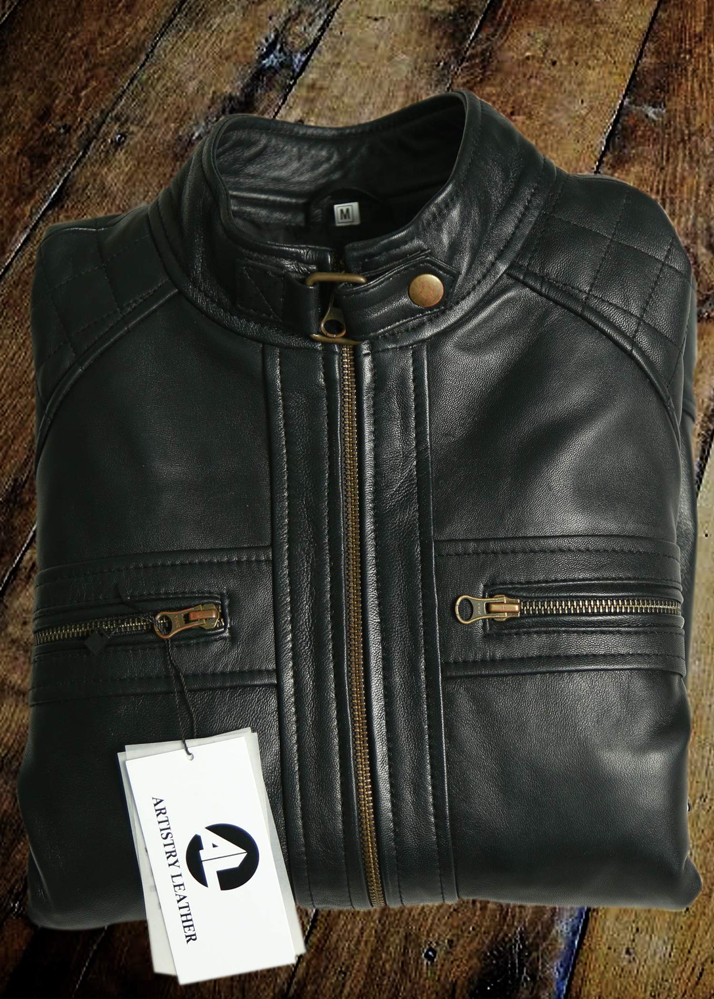 DEVORO Men's Distressed Artistry Leather