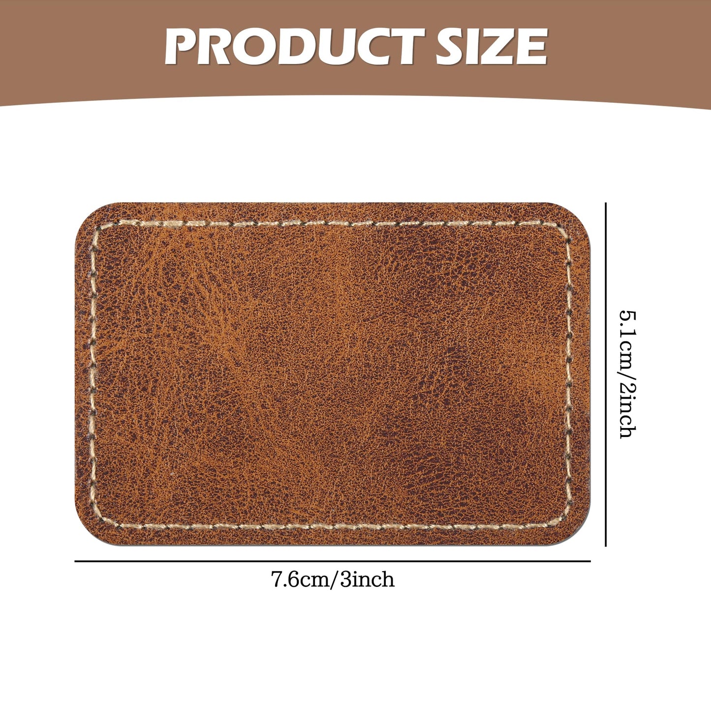Chestnut Brown Leather Hat Patches