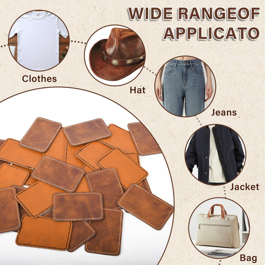 Brown Leather Hat Patches