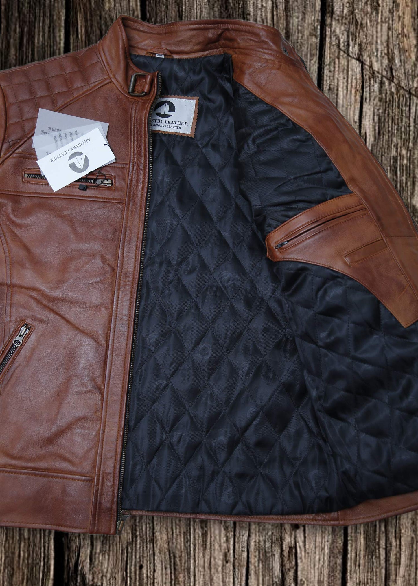 DEVORO Men's Distressed Artistry Leather