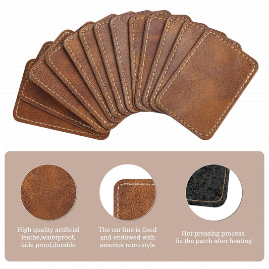 Chestnut Brown Leather Hat Patches