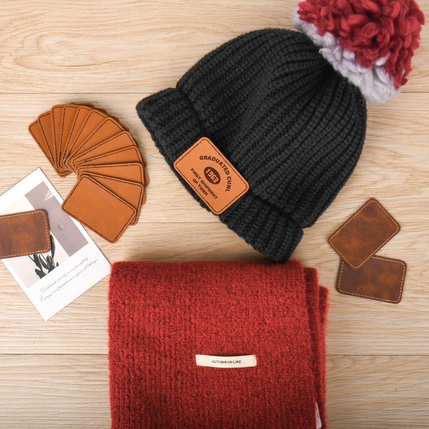 Brown Leather Hat Patches