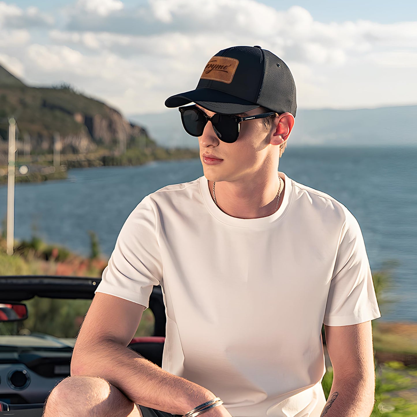 Chestnut Brown Leather Hat Patches