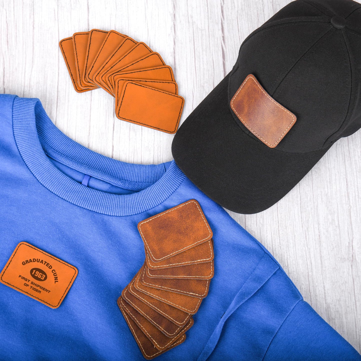 Brown Leather Hat Patches